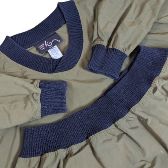 Men's Elion Apparel Pullover Windbreaker in Olive Green Black Embroidery - XL - Picture 10 of 15